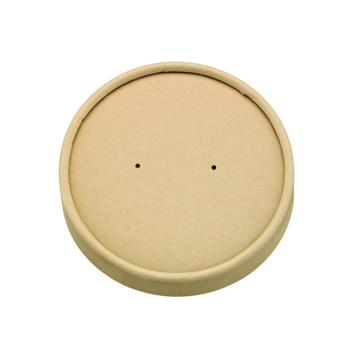 Tapa de cartón kraft marrón sin plástico Ø61mm - 50Uds