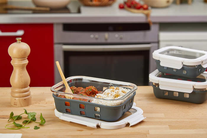 Cook Show Scatola + Copertura trasparente + Protezione in silicone 170x125mm H53mm 660ml