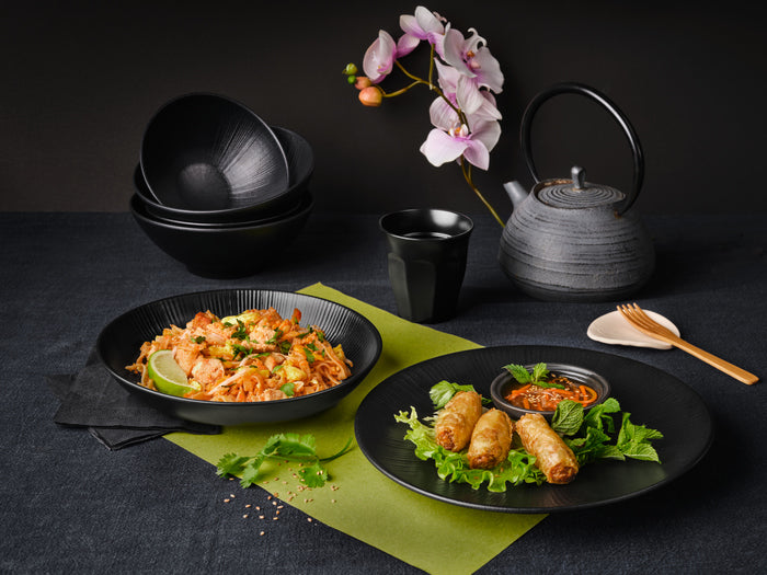 Piatto nero riutilizzabile Black Phoenix   H30mm