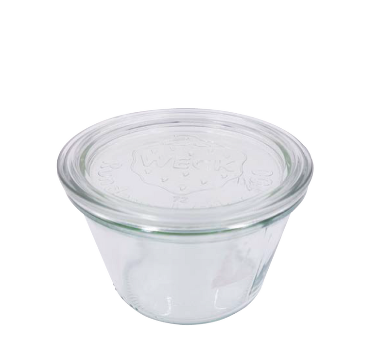Barattolo Weck in vetro + cop per vasocottura (GL70)  H74mm 370ml