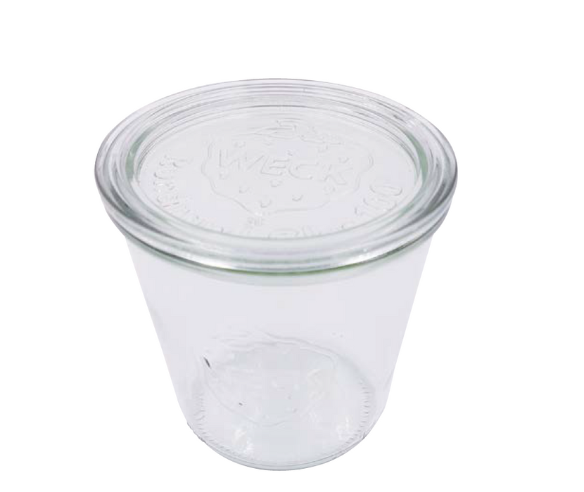 Barattolo Weck in vetro + cop per vasocottura (GL70)  H110mm 580ml