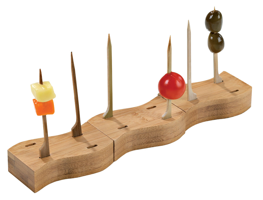 Supporto per 4 stecchini Teppo Gushi (FOR50) - 8 cm x 4 cm x 2 cm - 10 pezzi