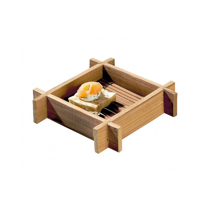 Mini piatto quadrato in bambù  "Hanako" 120x120mm H24mm