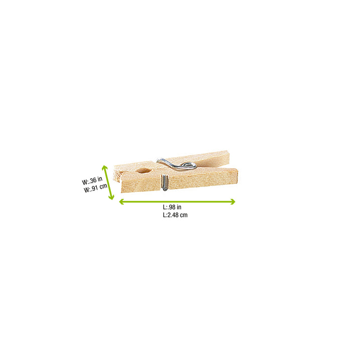Mini mollette per bucato in legno - H 2,5 cm - 100 pezzi