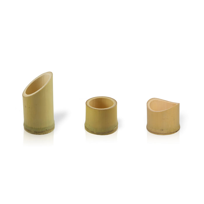 Metà tubo di bambù "Tamago" - 37 ml - Ø 5,5 cm - H 4,2 cm - 20 pezzi