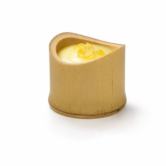 Metà tubo di bambù "Tamago" - 37 ml - Ø 5,5 cm - H 4,2 cm - 20 pezzi