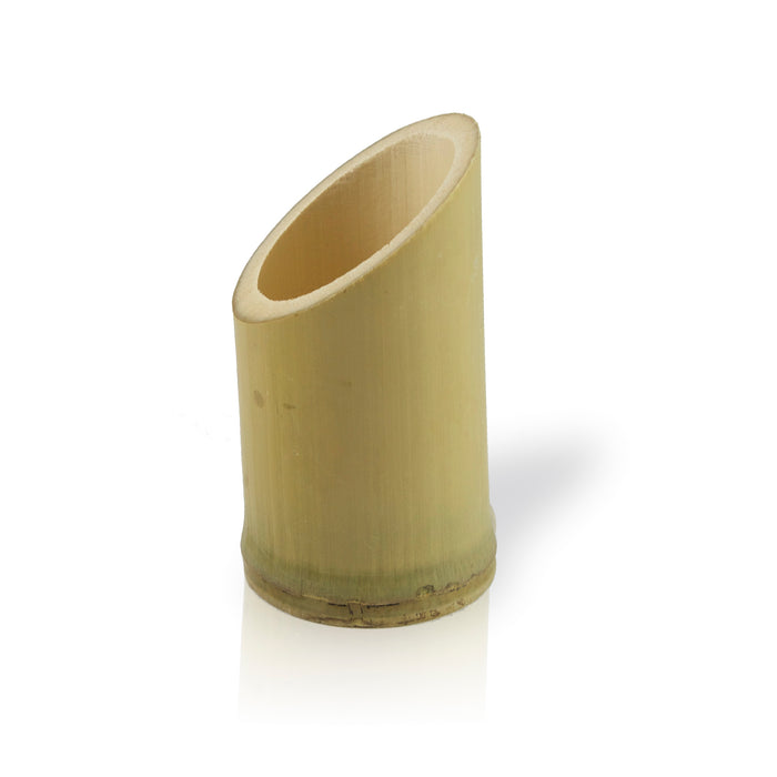 Tubo di bambù taglio obliquo"Asahi" - 60 ml - Ø 4,3 cm - H 9 cm - 10 pezzi