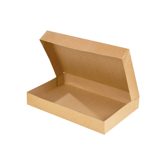 Scatola vassoio in cartone kraft - 42 cm x 29 cm x 6 cm - 100 pezzi
