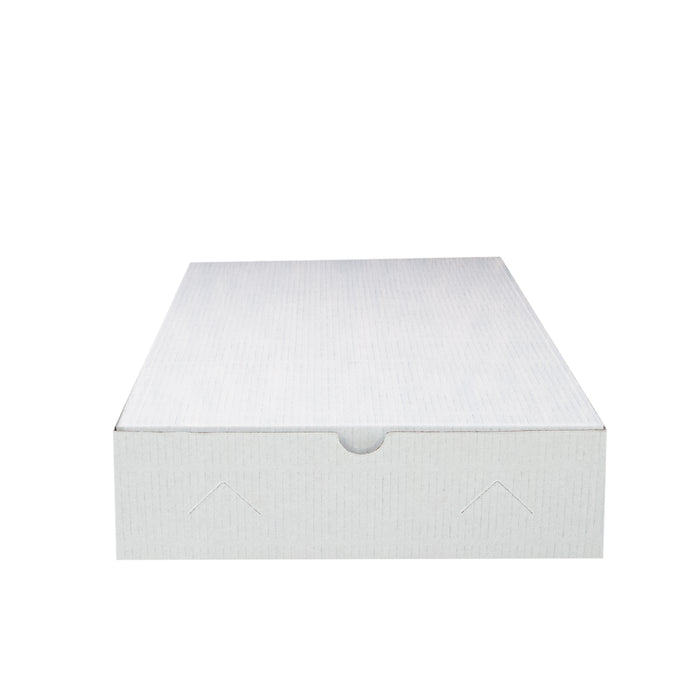 Scatola vassoio in cartone bianco - 28 cm x 19 cm x 6 cm - 25 pezzi