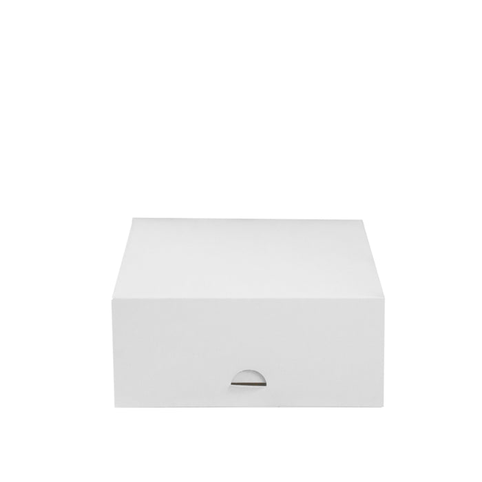 Scatola da pasticceria in cartone bianco - 18 cm x 18 cm x 8 cm - 50 pezzi