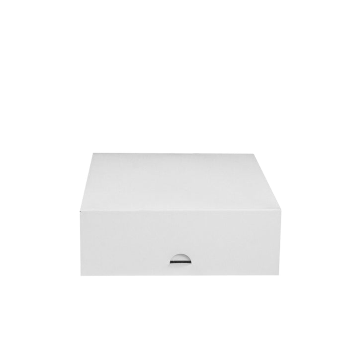 Scatola da pasticceria in cartone bianco - 22 cm x 22 cm x 8 cm - 50 pezzi