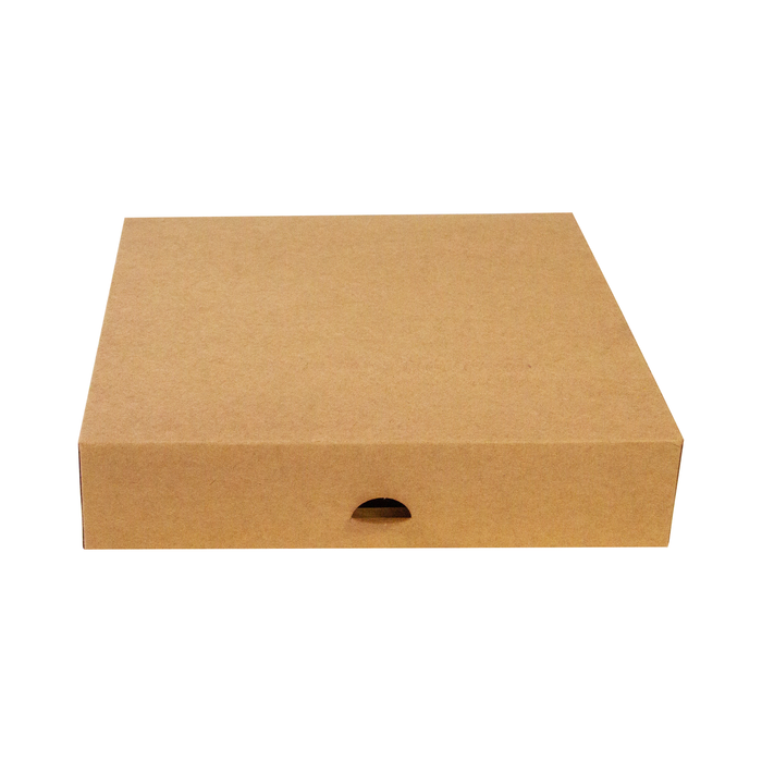 Scatola da pasticceria in cartone kraft - 23 cm x 23 cm x 5 cm - 50 pezzi