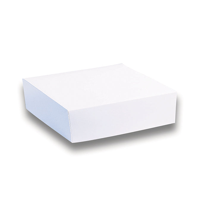 Scatola da pasticceria in cartone bianco - 23 cm x 23 cm x 5 cm - 50 pezzi