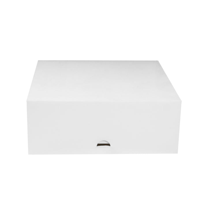 Scatola da pasticceria in cartone bianco - 25 cm x 25 cm x 10 cm - 50 pezzi
