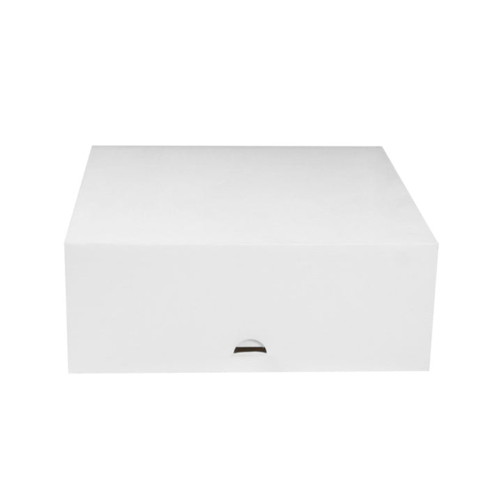 Scatola da pasticceria in cartone bianco 250x250mm H100mm