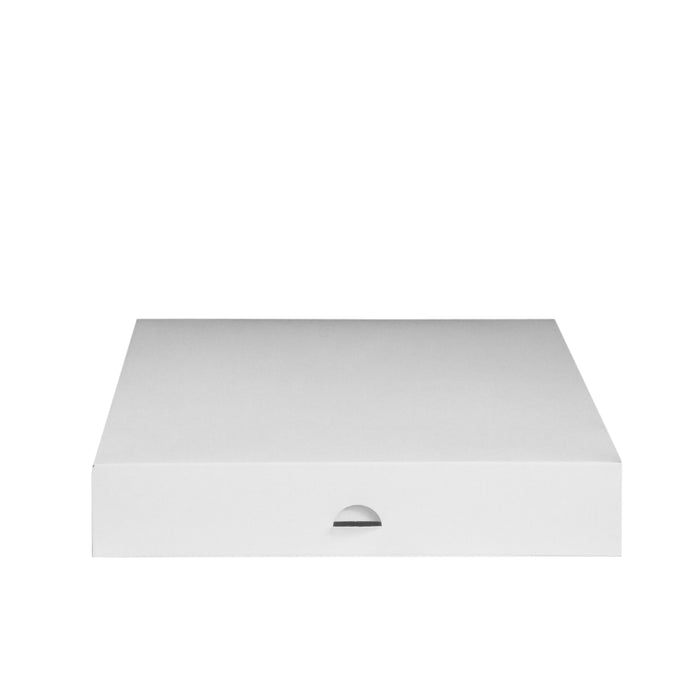 Scatola da pasticceria in cartone bianco - 26 cm x 26 cm x 5 cm - 50 pezzi