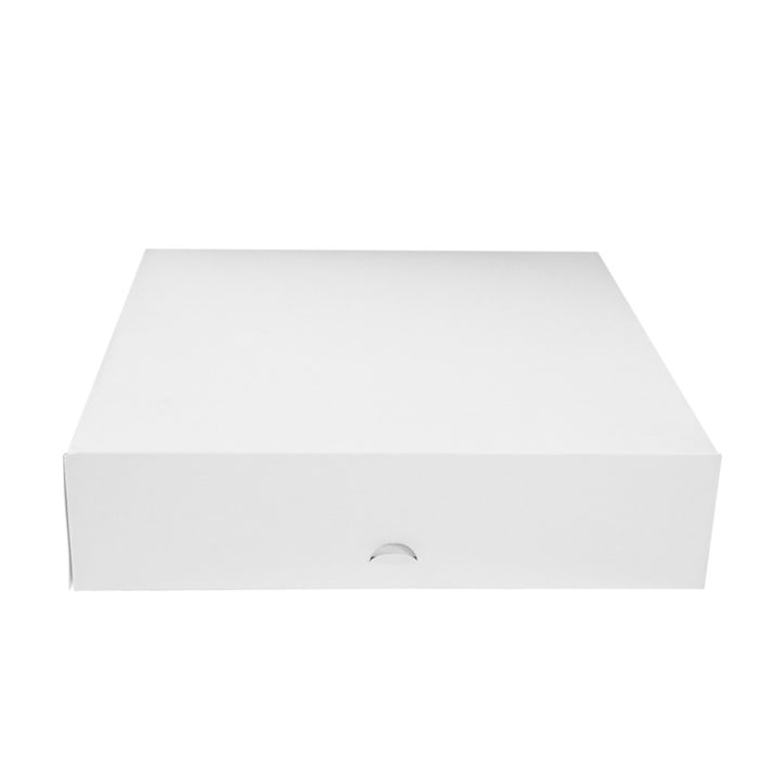 Scatola da pasticceria in cartone bianco 320x320mm H80mm