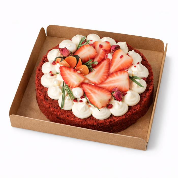 Quadrato sottotorta in cartone kraft con alette - 19 cm x 19 cm x 2 cm - 250 pezzi