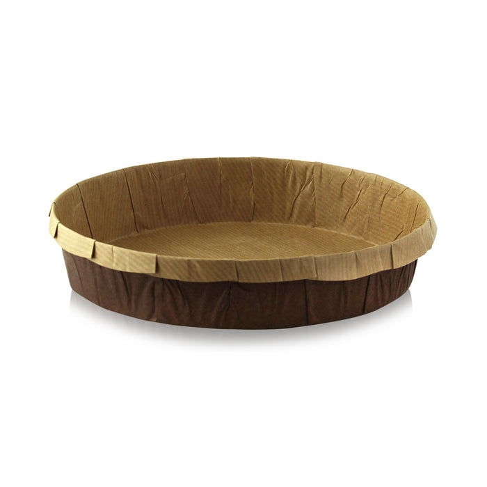Stampo da forno in carta kraft - Ø 18 cm - H 3,5 cm - 80 pezzi