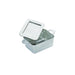Contenitore in PS argentato con manici e coperchio 95x53mm H35mm