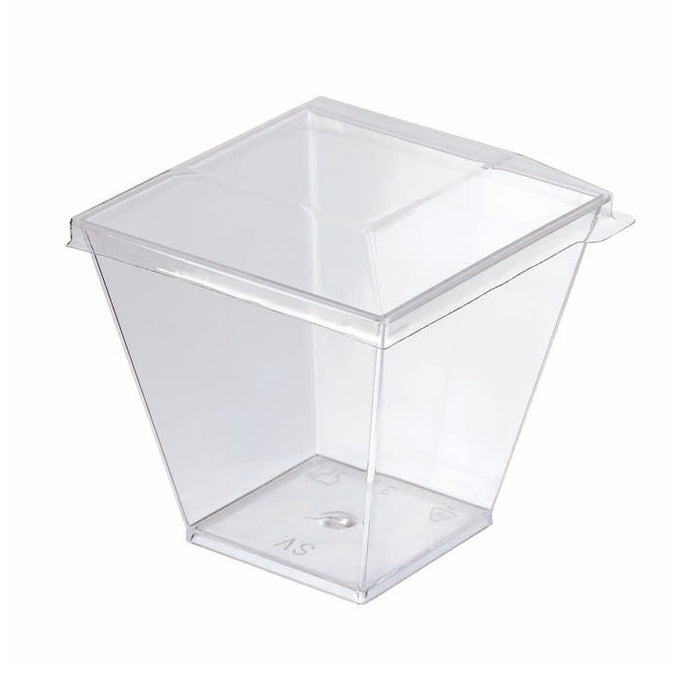 Coperchio in plastica per piattino fingerfood Zeno (PET1) - 6,5 cm x 6,5 cm - 200 pezzi