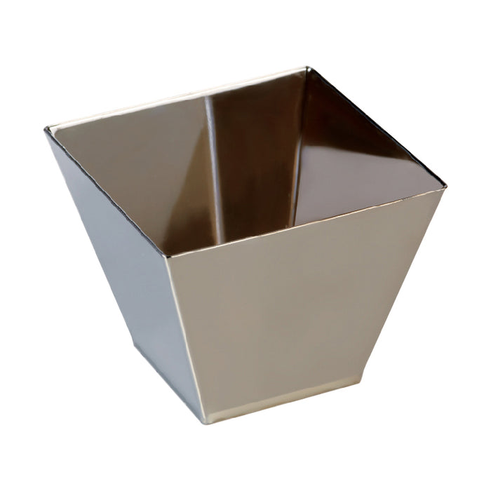 Contenitore in PS argentato - 7 cm x 7 cm x 5,5 cm - 100 pezzi