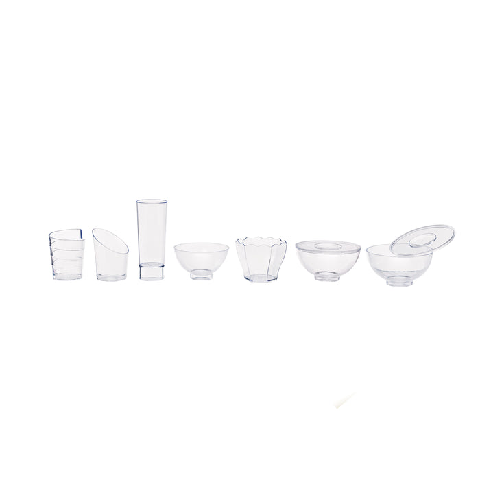Bicchierino fingerfood "Ruban" in PS - 40 ml - Ø 4,3 cm - H 5,5 cm - 15 pezzi