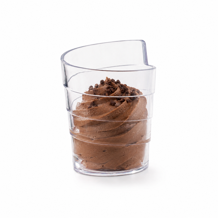 Bicchierino fingerfood "Ruban" in PS - 40 ml - Ø 4,3 cm - H 5,5 cm - 15 pezzi