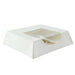 Scatola da pasticceria in cartone bianco con coperchio a finestra in incorporato 140x140mm H40mm