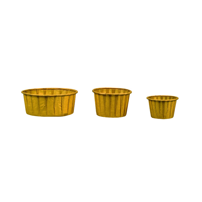 Coppetta in carta marrone plissettata anche per cottura in forno - 30 ml - Ø 4,4 cm - H 2,8 cm - 200 pezzi
