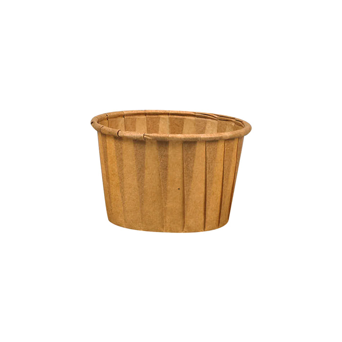 Coppetta in carta marrone plissettata anche per cottura in forno - 60 ml - Ø 5,4 cm - H 3,5 cm - 200 pezzi