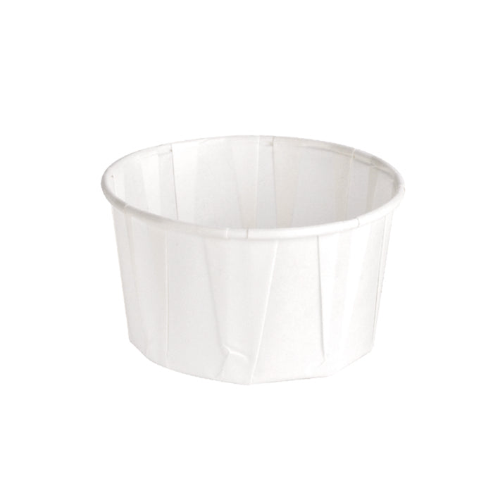 Coppetta in carta bianca plissettata anche per cottura in forno - 95 ml - Ø 6,7 cm - H 4 cm - 250 pezzi