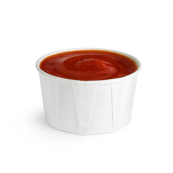 Coppetta in carta bianca plissettata anche per cottura in forno - 95 ml - Ø 6,7 cm - H 4 cm - 250 pezzi