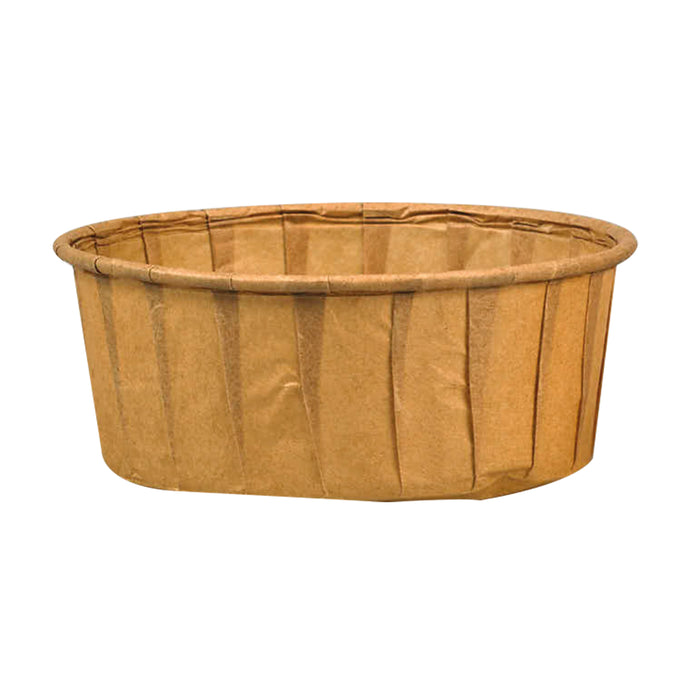 Coppetta in carta marrone plissettata anche per cottura in forno - 120 ml - Ø 7,5 cm - H 3 cm - 200 pezzi