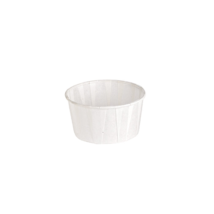 Coppetta in carta bianca plissettata anche per cottura in forno - 120 ml - Ø 7,5 cm - H 3 cm - 200 pezzi
