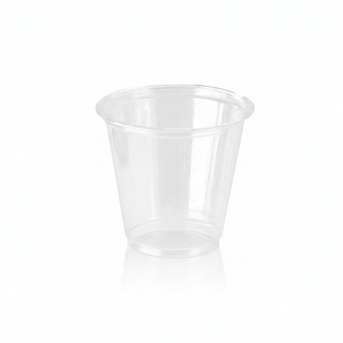 Contenitore in PET trasparente - 150 ml - Ø 7,4 cm - H 6,8 cm - 50 pezzi