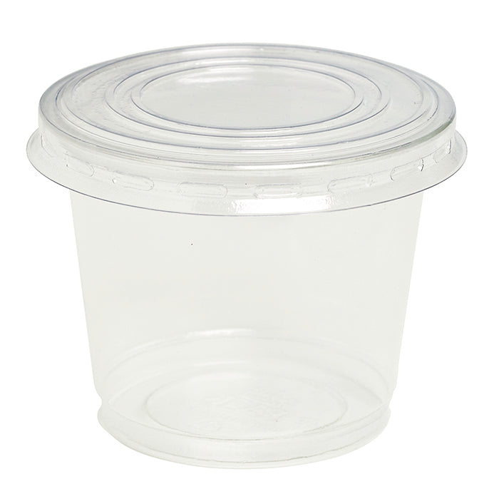 Contenitore in PET trasparente - 200 ml - Ø 8 cm - H 6,5 cm - 100 pezzi