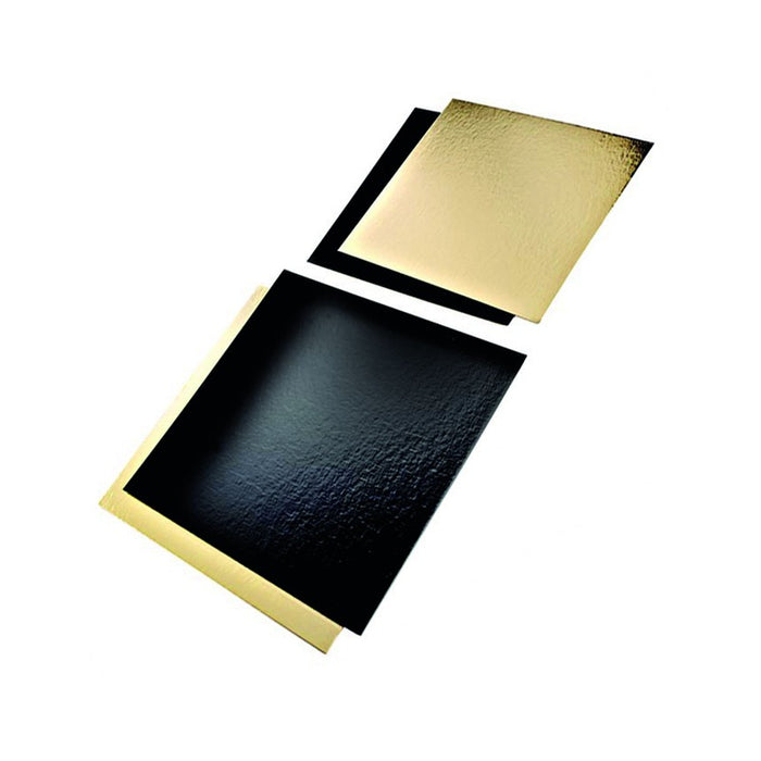Sottotorta rettangolare in cartone, doppio lato oro/nero 300x400mm