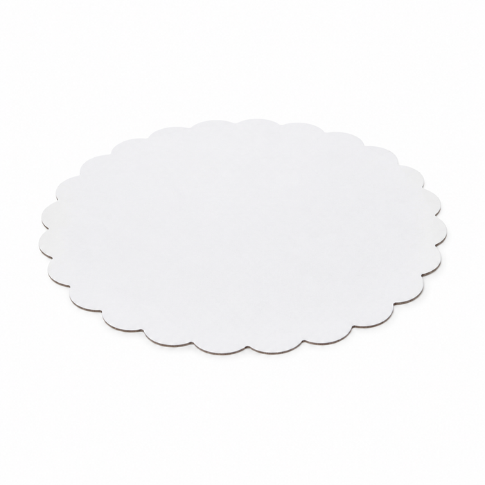Cartone tondo bianco con bordo decorato - Ø 32 cm - 250 pezzi