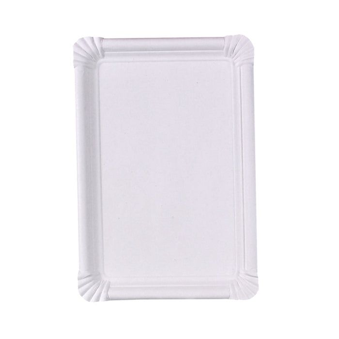 Piatto in cartone bianco - 26 cm x 18 cm - 250 pezzi