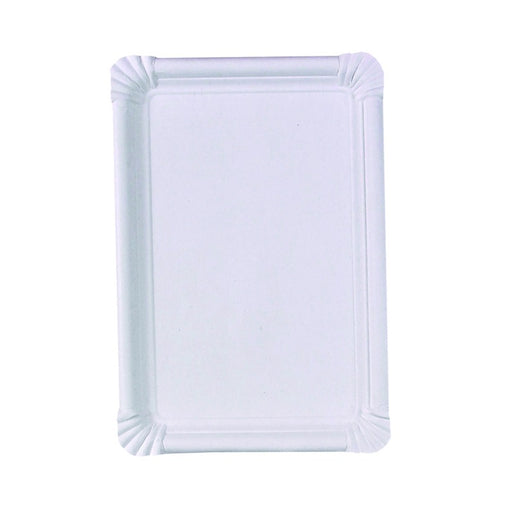 Piatto in cartone bianco 260x180mm