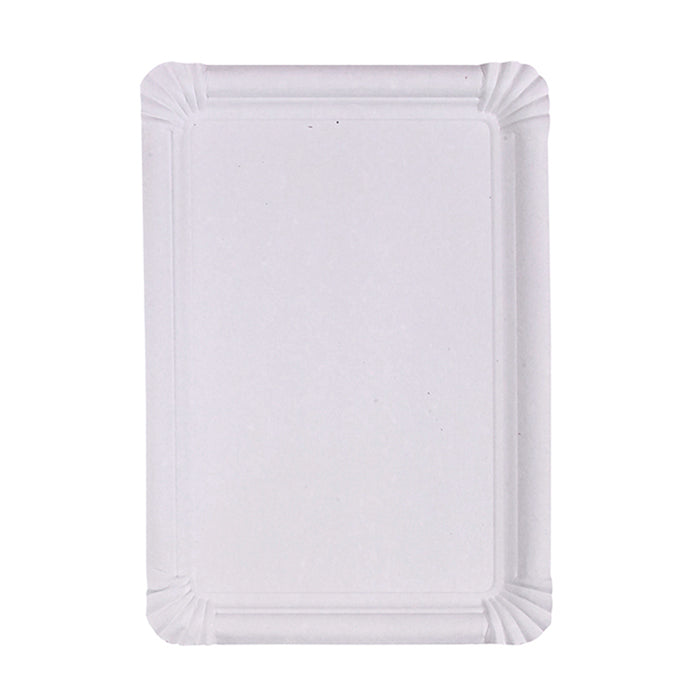 Piatto in cartone bianco - 33,4 cm x 24,5 cm - 125 pezzi