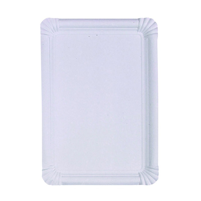 Piatto in cartone bianco 340x240mm
