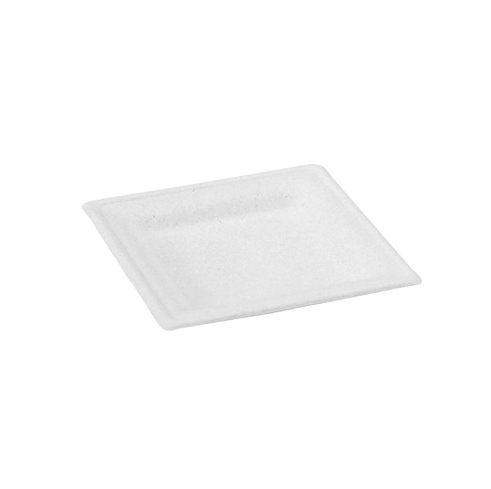Piatto in polpa di canna da zucchero - 16 cm x 16 cm - 50 pezzi