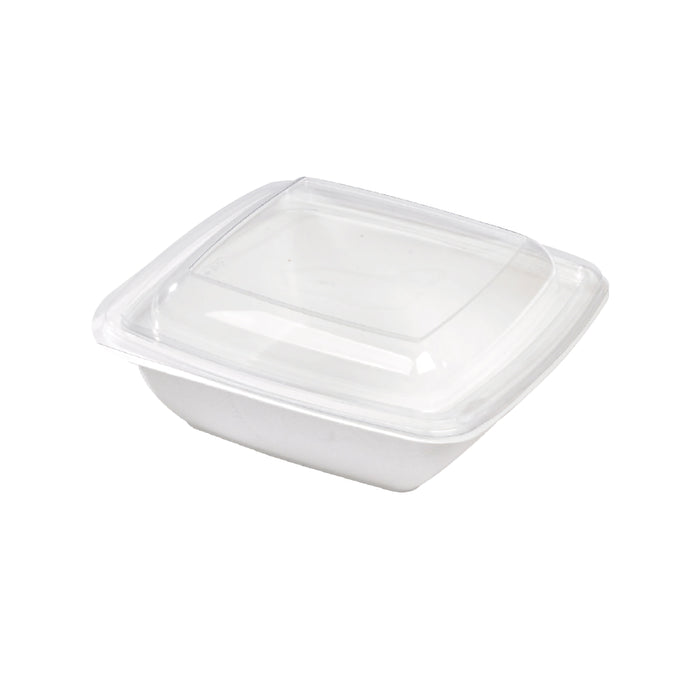 Coperchio in PET per piatto in polpa (PET1) - 20,5 cm x 20,5 cm - 30 pezzi