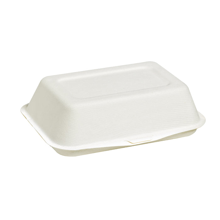 Conchiglia in polpa di canna da zucchero - 450 ml - 17 cm x 12,5 cm x 5 cm - 50 pezzi