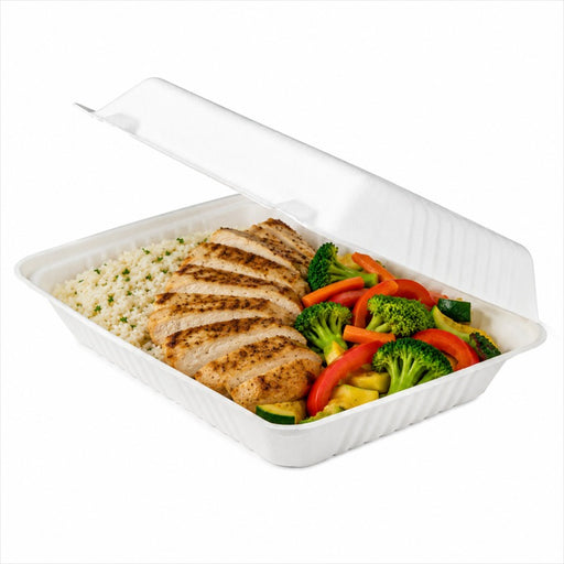 Conchiglia in polpa di canna da zucchero 232x157mm H80mm 830ml