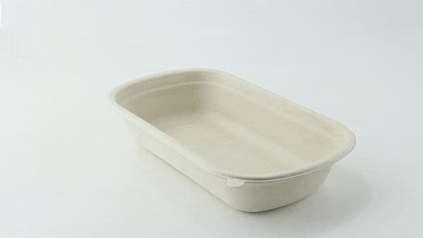 Vaschetta in polpa di canna da zucchero scura 229x134mm H44mm 750ml