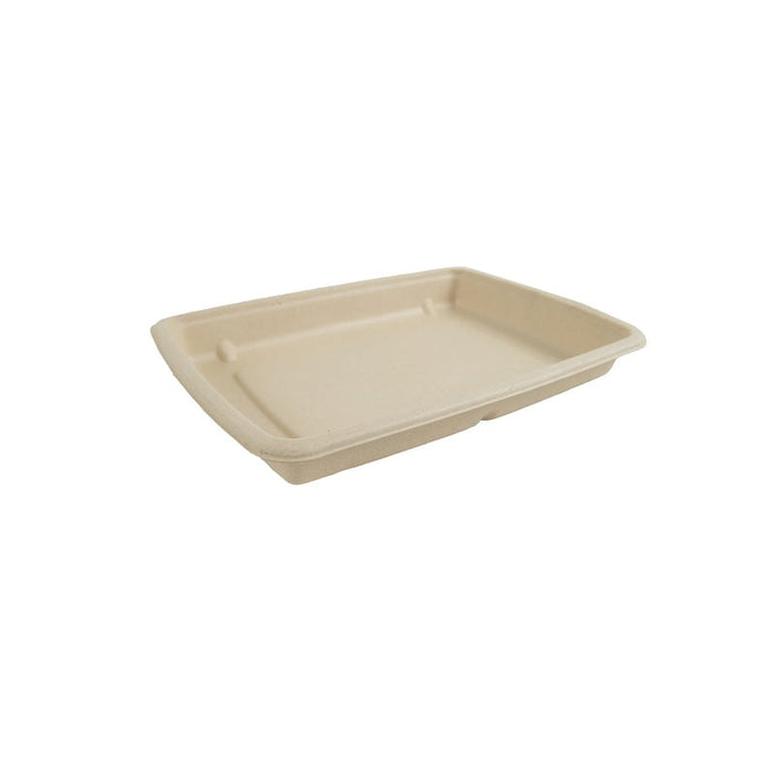 Vassoio in polpa di canna da zucchero scura 226x162mm H27mm