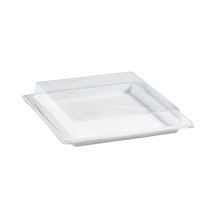 Coperchio in PET trasparente per vassoio Atlas (PET1) - 27,5 cm x 26,5 cm x 3,3 cm - 100 pezzi